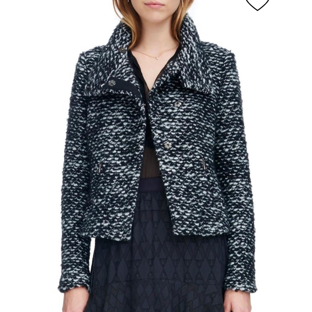 REBECCA TAYLOR Cropped Tweed Jacket Size 6